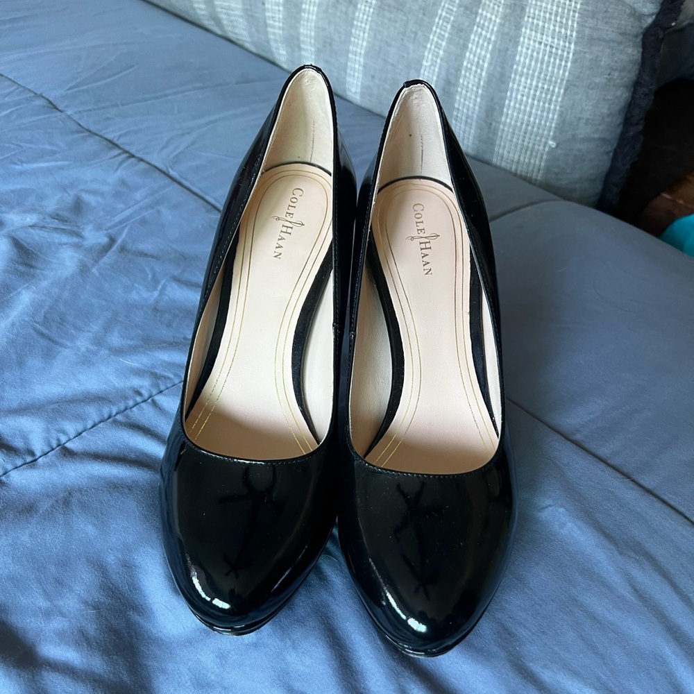 Cole Haan patent leather pumps. Size 10. Lightly worn.